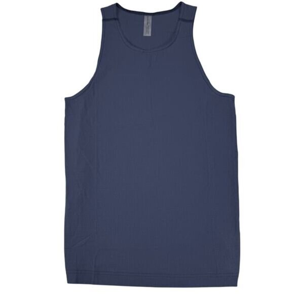 NWT OUTDOOR VOICES Men's Gridtesk Breezy Tank Sz XXS Dark Sky Blue - Picture 4 of 7